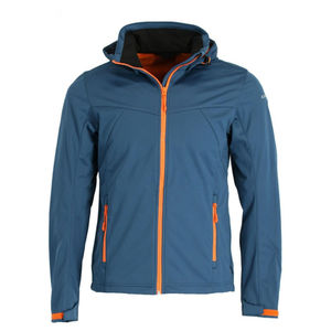 Polyester 100% imperméable unisexe pour veste matelassée softshell personnalisable, fermeture éclair longue extérieure, respirant, séchage rapide - Product Image 4