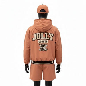 Conjunto Corto de Chaqueta Cortavientos para Mujer, Tela de Poliéster y Nailon, Ligero, Logotipo Bordado Personalizado, Conjunto de Pantalones Cortos Cortavientos Transpirables - Product Image 2