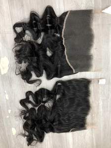 Onda del cuerpo Producto al por mayor Cierre frontal de encaje 13x4 Extensiones de cabello vietnamita Color natural 100% Cabello humano Remy Frontal - Product Image 4