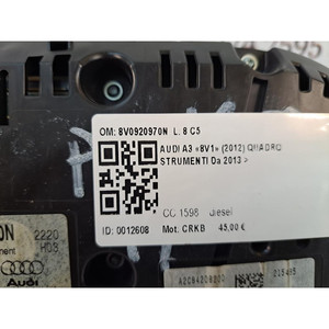 Tacógrafo para AUDI Serie A3 (8V1) 8V0920970N (12>18) - Product Image 6