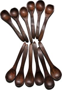 Cuillère en bois poli naturel pour mélanger le thé, le café et le sucre avec une finition lisse et une prise en main confortable - Product Image 2