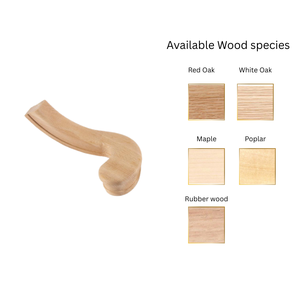 Accesorio de pasamanos FSC Poplar Left Hand Turnout 7242 Completamente lijado Listo para teñir para escalera externa interna - Product Image 5