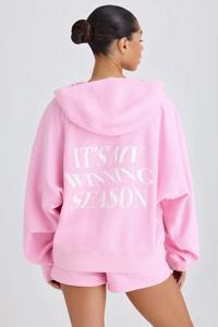 <b>Trendy</b> Oversized <b>Hoodie</b> for Women Loose Fit Pullover Sweatshirt Velour Fabric 100% Cotton Puff Sleeve Front Casual Streetwear - Product Image 2