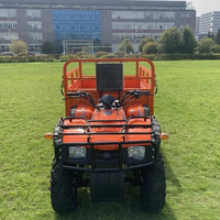 Quad agricole tout-terrain 4x4 de 300 cm³ avec benne hydraulique basculante et haute garde au sol