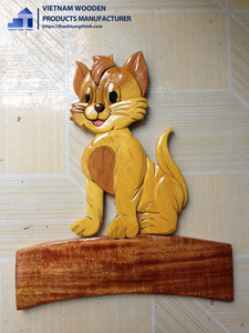 Produit décoratif chaud-Plaque murale en bois Intarsia vietnamien pour accessoires de décoration de la maison - Product Image 2