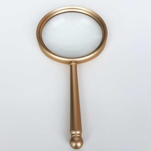 Lupa de Mano de Metal Chapada en Oro, Lente Óptica de Alta Definición, Estilo Vintage, para Leer, Joyería y Aficiones - Product Image 1