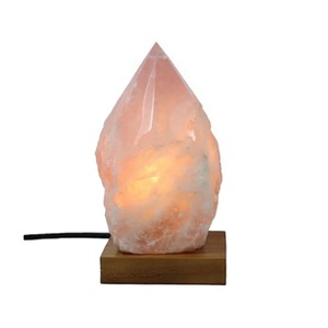 Sian Enterprises Lampe de sel de l'Himalaya Forme de goutte de larme Lampe polie naturelle Matériau organique Décoration de la maison Style Feng Shui - Product Image 1