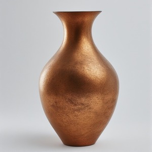 Jarrón decorativo de metal con pulido plateado suave y forma artística diseñado para villas de lujo y sofisticado interior de oficina - Product Image 4