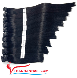 Extensions de cheveux vietnamiens Remy de qualité supérieure, lisses, tissées à la machine, double trame, cheveux soyeux, mèches de cheveux - Product Image 4