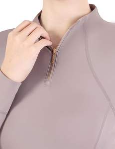 Women <b>Horse</b> Riding Shirt Long Sleeve Equestrian Shirts with 14 Zip Equestrian Sports Shirt - Product Image 3