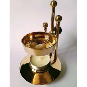Quemador de incienso de latón puro acabado en oro al por mayor diseño atractivo decoración de oficina de hotel para uso de fragancia aromática - Product Image 3