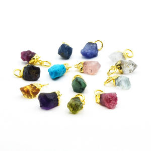 Colgante de piedra lunar de arcoíris Natural, colgante de oro galvanizado de 8-10mm, joyería de la piedra lunar de junio, collar - Product Image 4