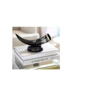 Corne décorative et vaisselle de table, corne de taureau montée, décoration d'intérieur, corne antique, vente à chaud, agate naturelle, artisanat d'Inde - Product Image 1