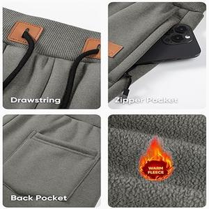 Men's Classic Fit Drawstring Sweatpants with Custom Colors Heavyweight <b>Fabric</b> for Winter - Product Image 5