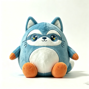 Peluche personalizado, peluche de mapache superhéroe, muñeco de peluche redondo, juguete de peluche suave para niños - Product Image 3