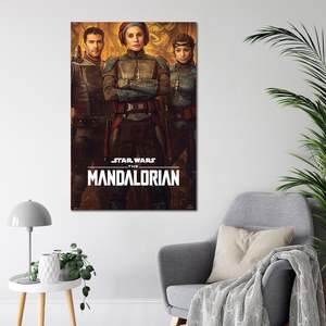 Modern Style Bo-Katan Kryze <b>Poster</b> From the Mandalorian Canvas Wall Art with Black Frame - Product Image 2