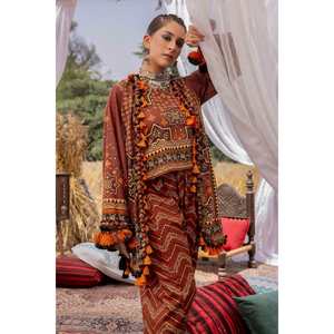 ชุดสูทผ้าลอนพิมพ์ลายทองแบบ 2 ชิ้นสำหรับผู้หญิง รุ่น TL-52144 - Product Image 3