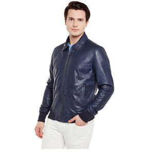 แจ็กเก็ตหนังคอปกตั้งสำหรับผู้ชาย, เสื้อแจ็คเก็ตหนังสไตล์พังก์แขนยาวไม่มีฮู้ดผ้าวูลซักสำหรับใช้ในรถจักรยานยนต์ - Product Image 3