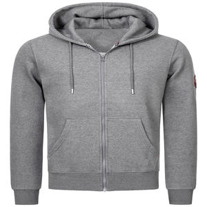 เสื้อฮู้ดผ้าฟลีซแบบมีซิปรูดซิปมีสายคาดไหล่ผ้าฝ้าย100% 400 GSM ขนาดพอดีกับผู้ชาย - Product Image 1