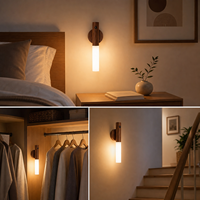 Lampe de nuit LED intelligente à détecteur de présence humaine, rechargeable par USB, pour couloir, escalier, hall, usage domestique