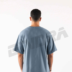 เสื้อยืดผ้าฝ้ายโอเวอร์ไซส์สำหรับผู้ชายและผู้หญิงชุดเล่นฟิตเนสแนวสตรีทแบบลำลองทรงหลวมลายพื้นของใช้ประจำวัน - Product Image 2