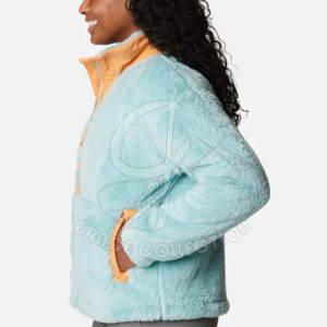 Fashionable Women's Customizable <b>Fleece</b> Coat with Unique Beautiful Collar Design Beautiful Women's Clothing - Product Image 4