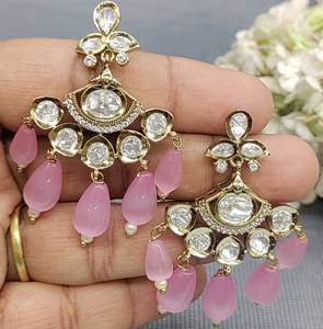 Trending Moissanite Mehandi Stud Pendientes Moda Tops & Pendientes SKU 2079 C1 - Product Image 2