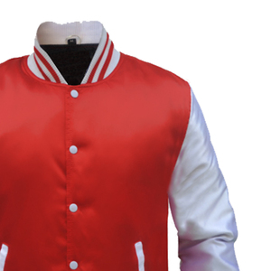 Chaqueta Bomber Varsity de satén Chaqueta de béisbol acolchada Varsity de satén de seda bordada personalizada Hecho en Pakistán - Product Image 5