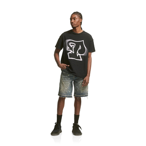 Pantalones cortos de mezclilla hasta la rodilla con patrón sólido de verano para hombre, corte de bota recto suelto con bordado transpirable e informal - Product Image 6