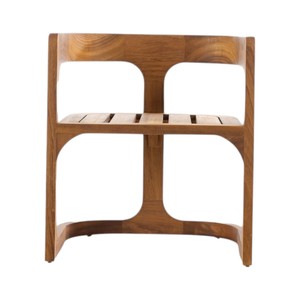 Sillas de comedor de diseño europeo moderno, respaldo tapizado de grano de madera Natural de teca maciza de alta calidad para Parque de gimnasio en casa - Product Image 4