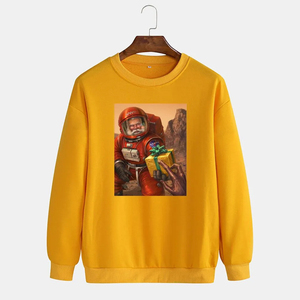 Oem logotipo personalizado francés Terry peso pesado sudadera Casual 3D impresión cuello redondo pulóver mujeres sudaderas con capucha sudadera - Product Image 3