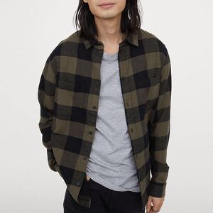 เสื้อเชิ้ตผ้าสักหลาดแขนยาวลายตารางผ้าอุ่นสบาย รับผลิตตามสั่ง ขายส่ง เสื้อเชิ้ตผู้ชาย เสื้อเชิ้ตลายสก็อต ดีไซน์ทันสมัย สวมใส่สบาย - Product Image 5