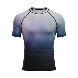 Camiseta de compresión sublimada personalizada, proveedor OEM, marca privada, para MMA, BJJ, jiu jitsu, grappling, entrenamiento deportivo. - Product Image 1
