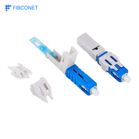Konektor Serat Optik SC APC UPC Cepat Pasang, Perakitan Cepat Mekanis untuk Kabel Drop 2.0*3.0mm FTTH