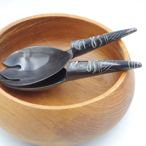 Couverts uniques de style animal poli cuillère en corne de buffle de boeuf naturel design unique pour l'artisanat de table de restaurant - Product Image 1
