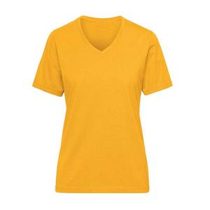 Transpirable al por mayor Mujeres Nuevo Color sólido Algodón Jersey V Cuello Camiseta de manga corta - Product Image 1