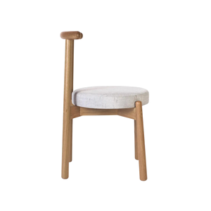 เก้าอี้รับประทานอาหารทำจากไม้เนื้อแข็งแบบเรียบง่ายเก้าอี้ไม้สไตล์นอร์ดิกสำหรับคาเฟ่ร้านอาหารเฟอร์นิเจอร์แบบกลม - Product Image 3