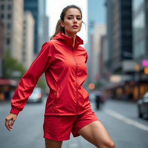 Conjuntos de pantalones cortos cortavientos para mujer, conjunto de chaquetas y pantalones cortos para lluvia, conjuntos de pantalones cortos cortavientos impermeables para mujer - Product Image 5