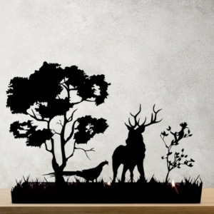 Hot Selling for On-Demand Metal Pillar Holder Handmade Modern Antilope Tree Design 3 <b>Tea</b> <b>Lights</b> Candle Holder Home <b>Christmas</b> - Product Image 1