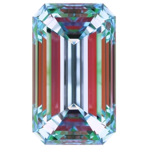 Igi 2.01ct รับรองแฟนซีเข้มข้นสีฟ้าใส VS1มรกตตัดสดใสเพชรคุณภาพสูงห้องแล็บปลูกเพชรโซลิแทร์แฟนซี - Product Image 4