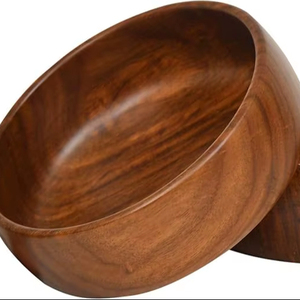 Premium Quality Acacia <b>Wooden</b> <b>Salad</b> <b>Bowl</b> Set Handcrafted Natural Wood Custom Color & Size Options Camping Disposable <b>Bowls</b> - Product Image 1
