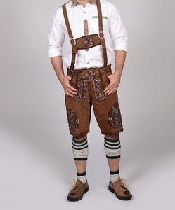 Prince Oktoberfest Pantalones cortos de cuero/Alemán Trachten Bavarian Tradicional Hombres Venta al por mayor Pantalones cortos de cuero Lederhose - Product Image 6