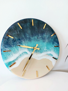 Horloge murale en résine de qualité supérieure Style de luxe horloge murale en résine fabriquée à la main pour la maison Restaurant hôtel horloges murales décoratives - Product Image 5