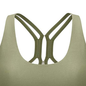 Sujetador deportivo liso en blanco para yoga para mujer, ropa deportiva hecha a medida, Sujetador deportivo a bajo precio - Product Image 3