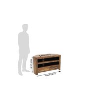 Elegantes Sheesham-Holz CD-Regal Eck-TV-Möbel mit Modernem Design Lebenslange Garantie für Heimunterhaltung in Küche und Wohnzimmer