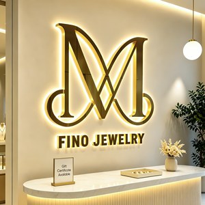 Enseigne LED personnalisée avec lettres en relief rétroéclairées pour institut de beauté, enseigne personnalisée pour devanture de magasin, lettres en relief 3D pour logo d'entreprise - Product Image 4