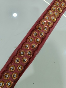 Encaje bordado con cuentas para vestidos y ropa de fiesta Tela de encaje con cuentas de tul suave para vestidos de bricolaje Encaje con cuentas pesadas - Product Image 2