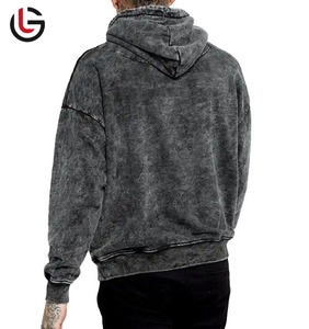 เสื้อฮู้ดผู้ชายผ้าฝ้าย 100% แบบฟอกสีสไตล์สตรีท แห้งเร็ว ระบายอากาศดี มีกระเป๋า  รับสกรีนโลโก้ ไม่หดตัว - Product Image 6