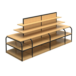 Dépanneur snacks papeterie présentoir étagère à livres en bois supermarché métal étagère de présentation en bois - Product Image 2