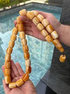 ลูกปัดสวดมนต์มุสลิมแทสบิห์ไข่มุกน้ำจืดที่ทันสมัยพร้อมหินหลักสำหรับการสวดมนต์อิสลาม - Product Image 3